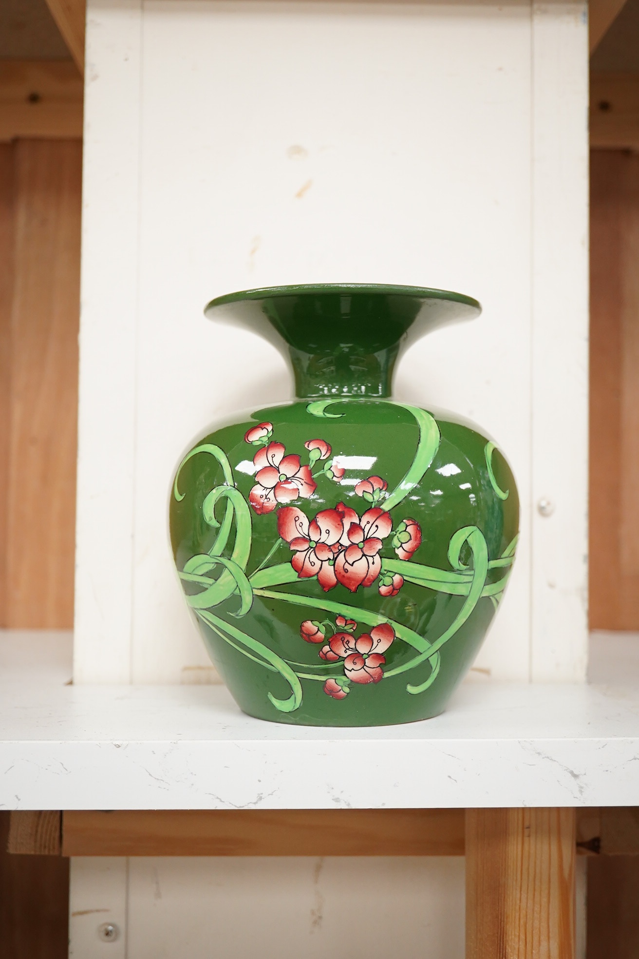 The Foley “Intarsio” hand painted floral vase, numbered 3442, 15cm tall. Condition - fair to good